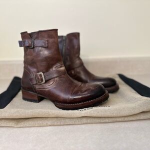 Freebird Rich Brown Leather Buckle Boots
